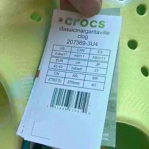 Crocs Margaritaville Exclusive Men 9 Women 11 Unisex New w/ Tags NO JIBBITZ - Picture 10 of 11